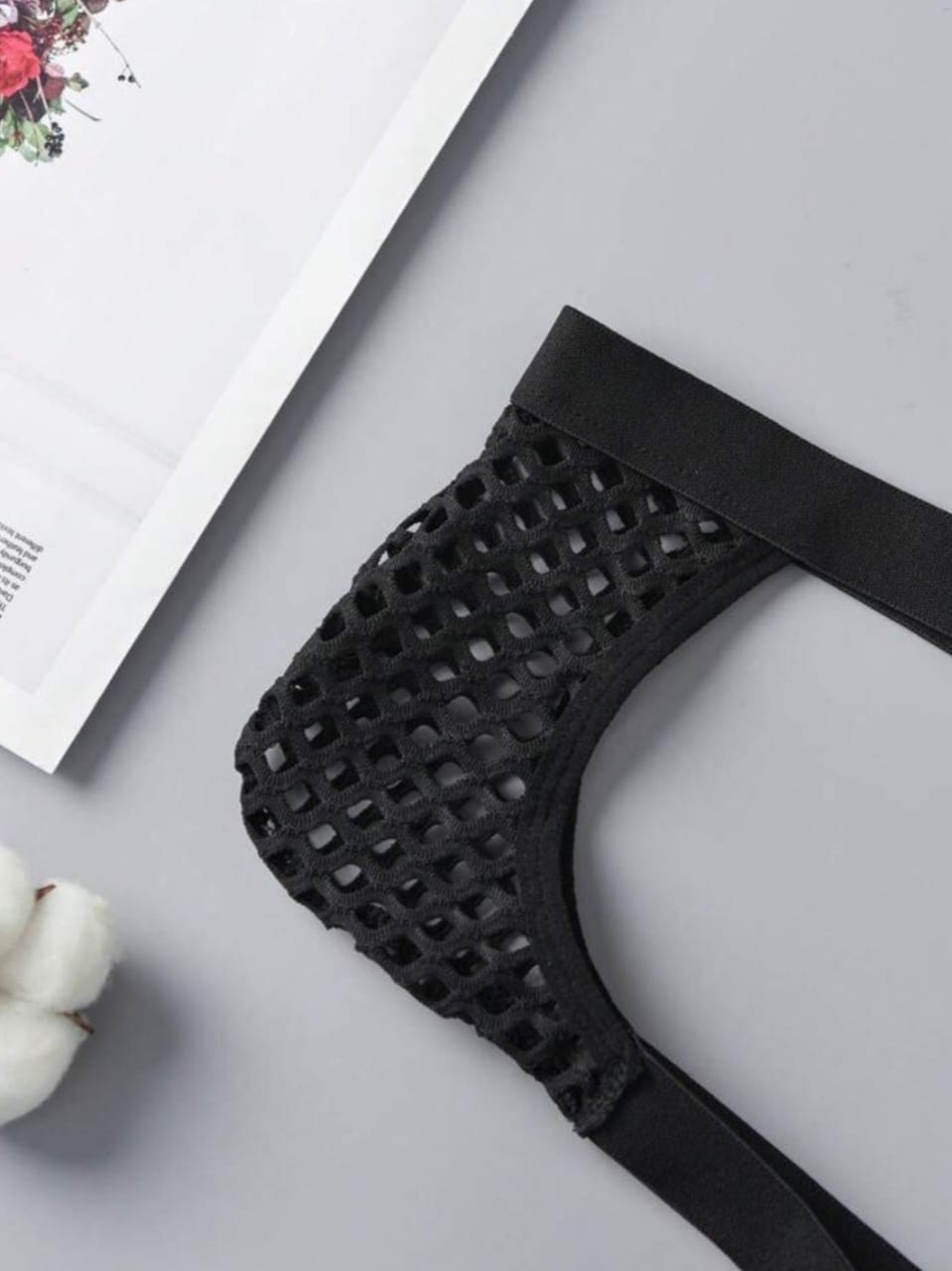 MAD-MEN Mesh Tulle G-String Breathable and Comfortable Stretch Bikini Thong